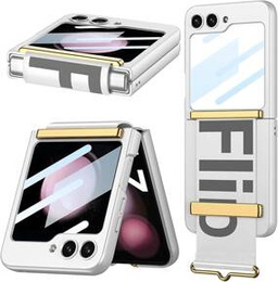 Etui do Samsung Galaxy Z Flip7 FE / Z Flip6, Strap Cover, srebrne