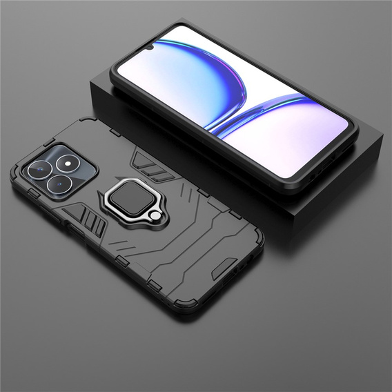 Etui do Realme C51, Kickstand Ring, czarne