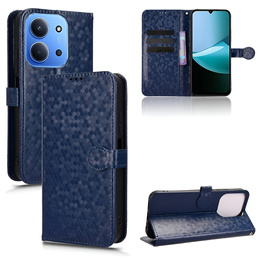 Etui z klapką do Xiaomi Redmi 15C 4G/LTE, Wallet Rhombus, niebieskie