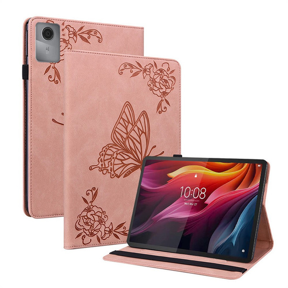 Etui do Lenovo Idea Tab 11", Butterfly, różowe