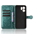 Etui z klapką do Oppo Reno 14 F / 14 FS, Wallet Rhombus, zielone