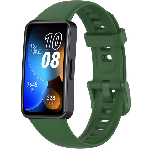 Pasek Silikonowy do Huawei Band 8 / Huawei Band 9 / Huawei Band 10, Czerwony, Zielony