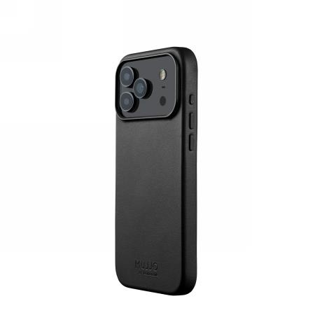 Etui Mujjo Skórzane do iPhone 17 Pro Max, MagSafe, czarne