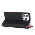 Etui z klapką do iPhone 15 Pro, Litchi Skin Grain, czarne