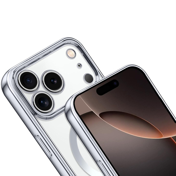 Etui do iPhone 17 Pro Max, Electro MagSafe, srebrne + Smycz