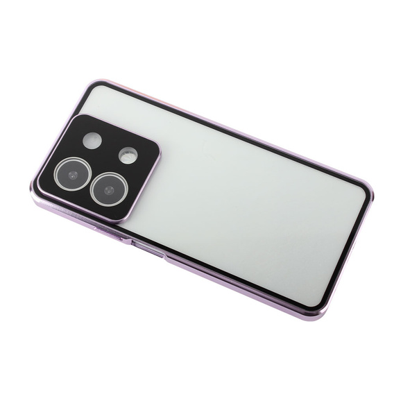 Etui do Xiaomi Redmi Note 13 5G, Magnetic Dual Glass, fioletowe