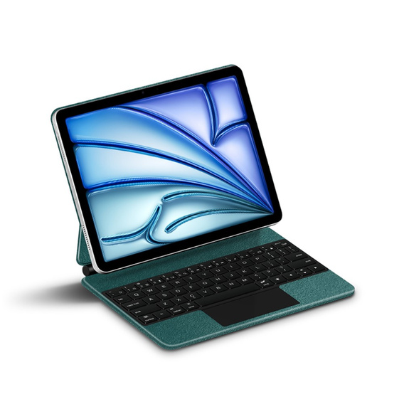 Etui z klawiaturą do iPad Air 13" 2024 (6 gen.), Magnetic Keyboard Touchpad, zielone