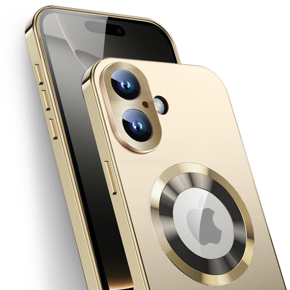 Etui do iPhone 17, ze szkłem prywatyzującym, do MagSafe – złote