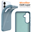 Etui do Samsung Galaxy S25 FE, Silicone Lite, do MagSafe ze smyczką, niebieskie