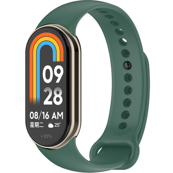 Pasek Silikonowy do Xiaomi Smart Band 10 / 9 / 8, Ciemny Zielony