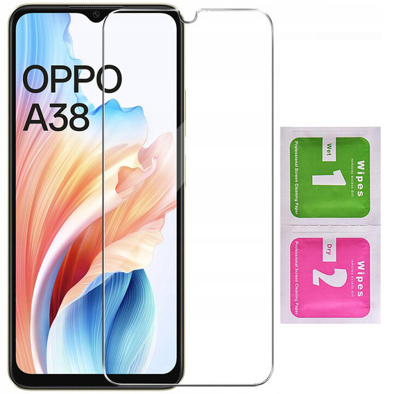 Etui do Oppo A18 4G / A38 4G, Anti-Shock, przezroczyste + Szkło 9H