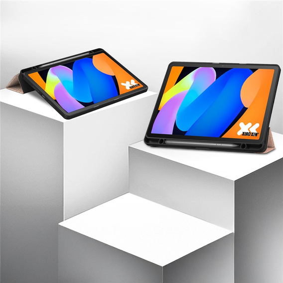 Etui do Lenovo Idea Tab 11" 2025 TB336FU TB336ZU, Smartcase z miejscem na rysik, różowe rose gold