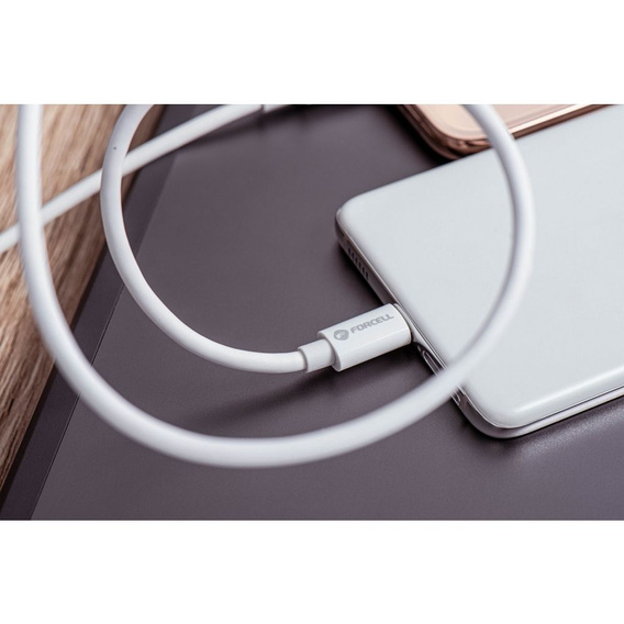 Kabel USB-C do USB-C Forcell F-Energy QC4.0 PD 5A 100W 2 m - biały
