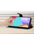 Etui z klapką do Samsung Galaxy A35 5G, Nappa Texture Wallet, niebieskie