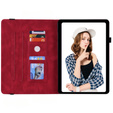 Etui do Lenovo Tab M9, Wallet Pen Slot, butterflies, czerwone