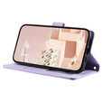 Etui z klapką do Motorola Moto G24 / G24 Power / G04, Rhombus Crossbody Leather, fioletowe
