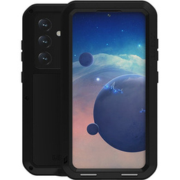 Etui Love Mei do Samsung Galaxy S24, pancerne ze szkłem, czarne