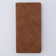 Etui do iPhone 15 Pro, ERBORD Vintage portfel z klapką, brązowe