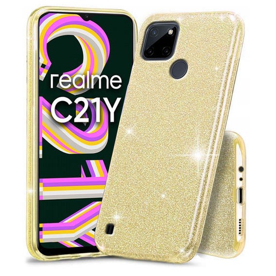 Etui Glitter Case do Realme C21Y, Gold