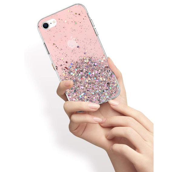 Etui do iPhone 7/8/SE 2020/SE 2022, Glittery, różowe