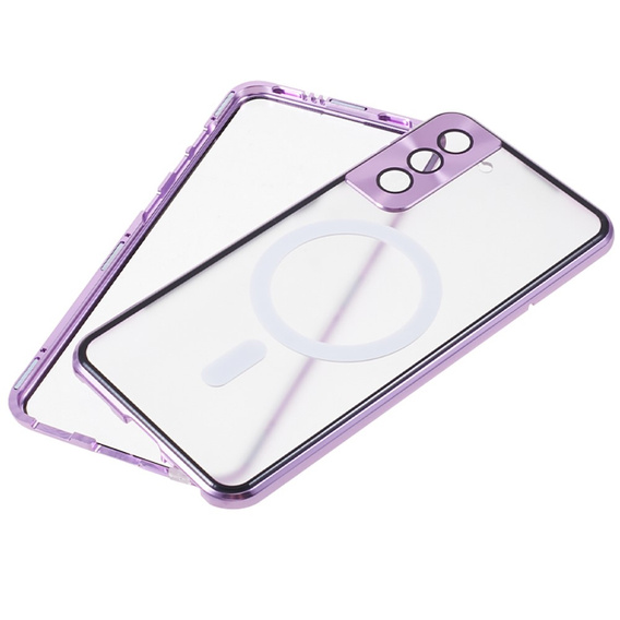 Etui Magnetic Dual Glass MagSafe do Samsung Galaxy S22, fioletowe