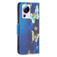 Etui z klapką do Xiaomi 13 Lite, Wallet, Butterflies niebieskie