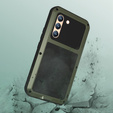 Etui Love Mei do Samsung Galaxy S22, pancerne ze szkłem, zielone
