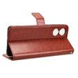 Etui z klapką do TCL 40 NxtPaper, Crazy Horse Wallet, brązowe