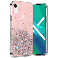 Etui do iPhone XR, Glittery, różowe