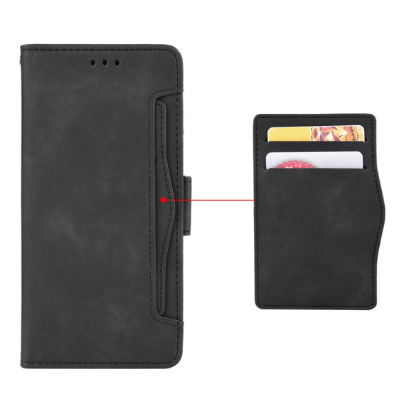 Etui z klapką do Infinix Hot 50 4G, Card Slot, czarne