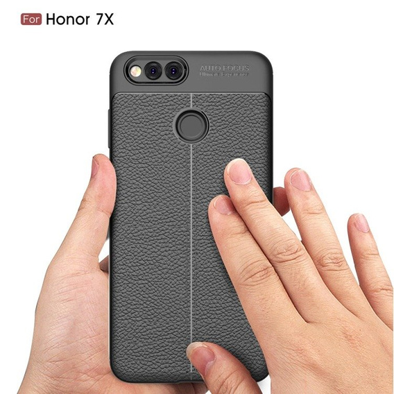 Czarne Etui Football Grain TPU Case do Huawei Honor 7X