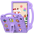 Etui do Samsung Galaxy Tab A9+, Cute Patterns, z podstawką, Fioletowe