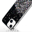 Etui do iPhone 13, Glittery, czarne