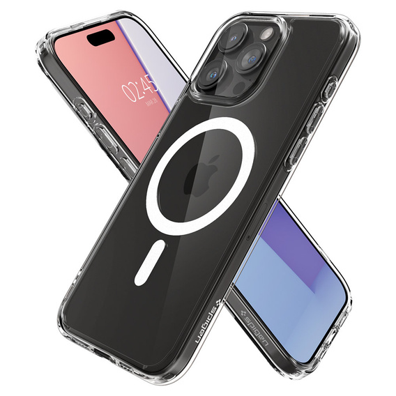 Etui Spigen z MagSafe do iPhone 15 Pro Max, Ultra Hybrid, Przezroczyste / Białe