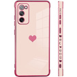 Etui do Samsung Galaxy S20 FE, Electro heart, różowe rose gold