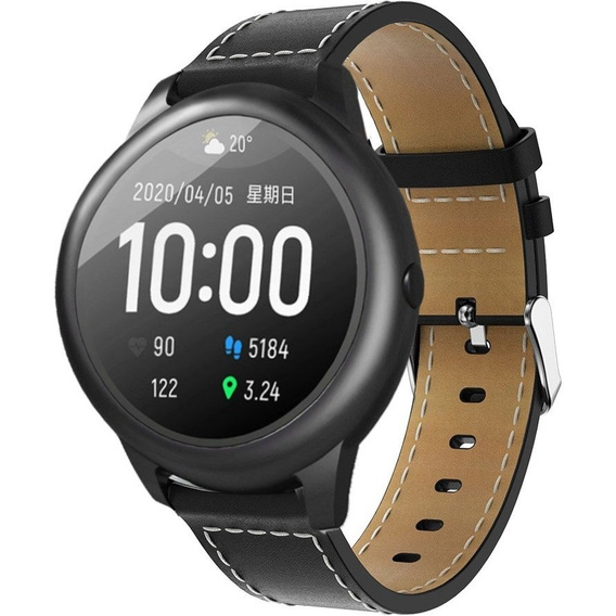 Skórzany Pasek do Huawei Watch 4 Pro, Czarny