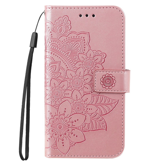 Etui z klapką do Xiaomi Redmi Note 12 4G, Mandala, różowe