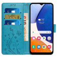 Etui z klapką do Samsung Galaxy A55 5G, Butterfly, niebieskie