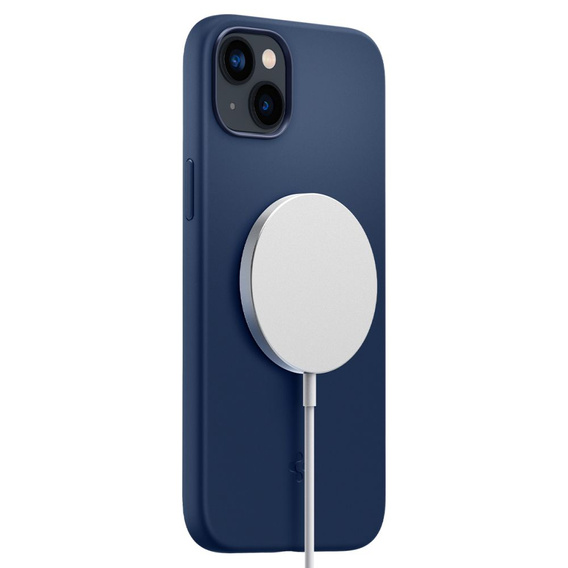 Etui Spigen do iPhone 14 Plus, Silicone Fit MagSafe, Navy Blue