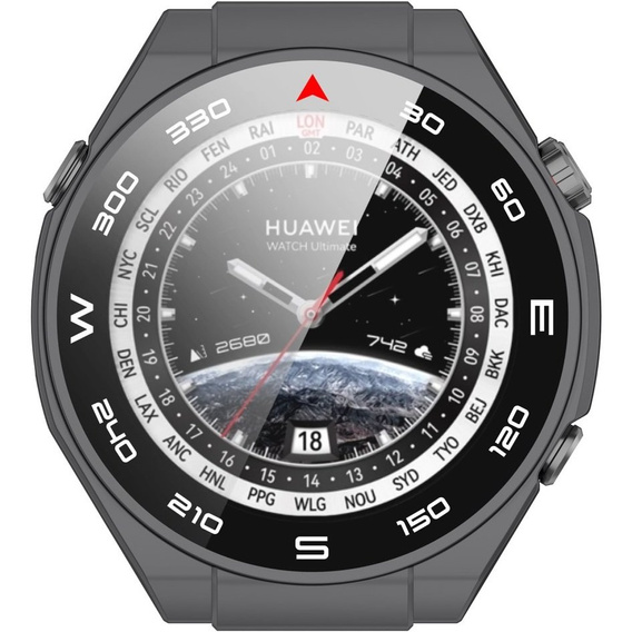 2w1 Etui + Szkło Hartowane do Huawei Watch Ultimate, Szare