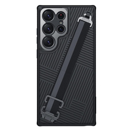 Etui NILLKIN do Samsung Galaxy S23 Ultra, Stripe Design z rączką, czarne