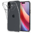 Etui Spigen do iPhone 16, Liquid Crystal, przezroczyste + Szkło Hartowane 9H