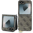 Etui GUESS do Samsung Galaxy Z Flip7 FE / Z Flip6, 4G Charms Collection Hardcase, brązowe