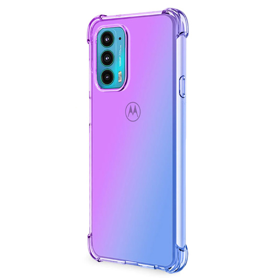 Etui Gradient Dropproof do Motorola Moto Edge 30, Fioletowe / niebieskie