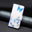 Etui z klapką do Samsung Galaxy S23 FE, Wallet, Butterfly & Flowers białe