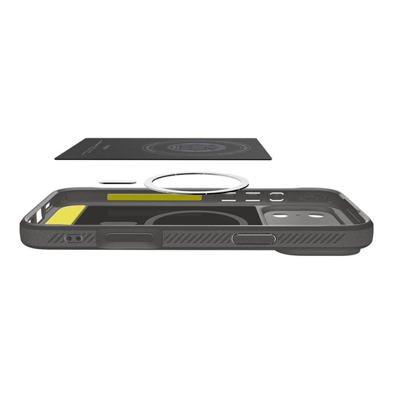 Etui Spigen do iPhone 17 Pro Max, Rugged Armor MagSafe, Grey