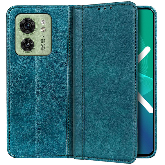 Etui do Motorola Edge 40 5G, Wallet Litchi Leather, zielone