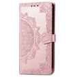Etui z klapką do Oppo A98 5G, Mandala, różowe rose gold