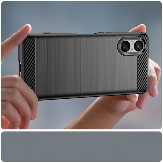Etui do Sony Xperia 5 V, Karbon, czarne