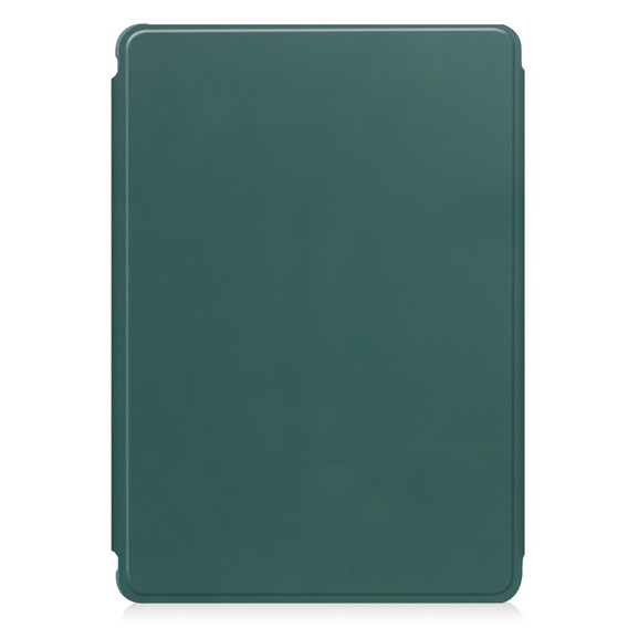 Etui z klawiaturą do Samsung Galaxy Tab A9+, Rotary 360° Leather, ciemnozielone